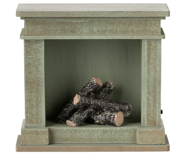 Fireplace, Miniature - Dusty Green
