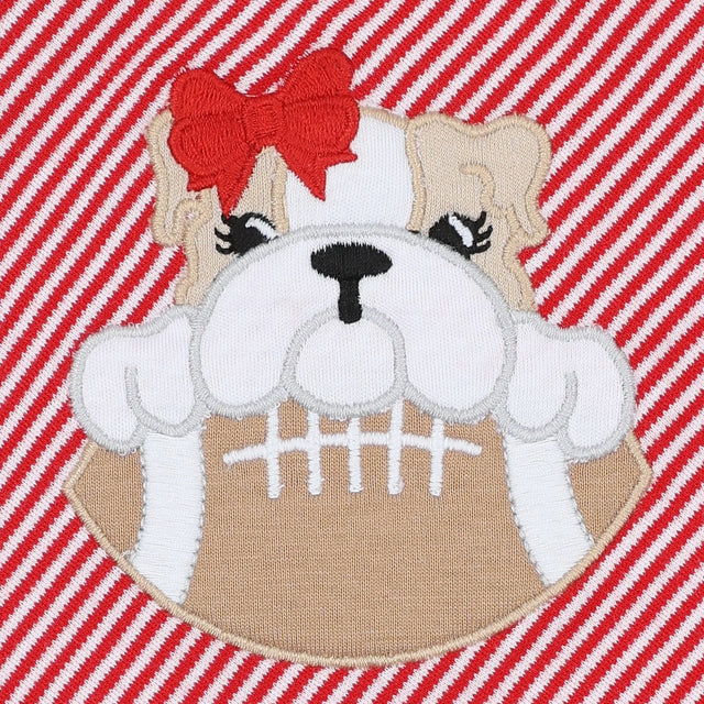Bulldog Pride Appliqué Hat Red Girl
