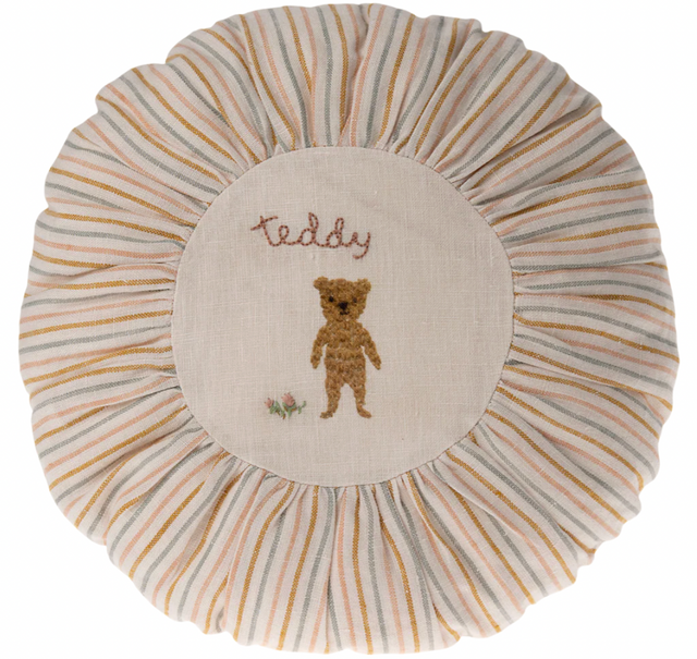 Round Small Cushion - Teddy Striped
