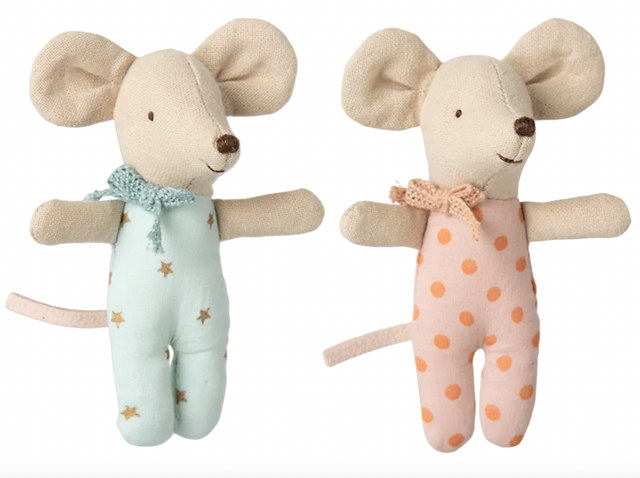 Maileg Twins, Baby Mice In A Matchbox