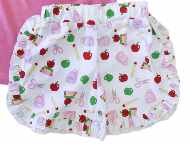 School Print Shorts