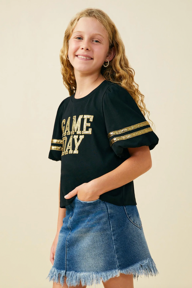 Girls Gameday Varsity Stripe T Shirt