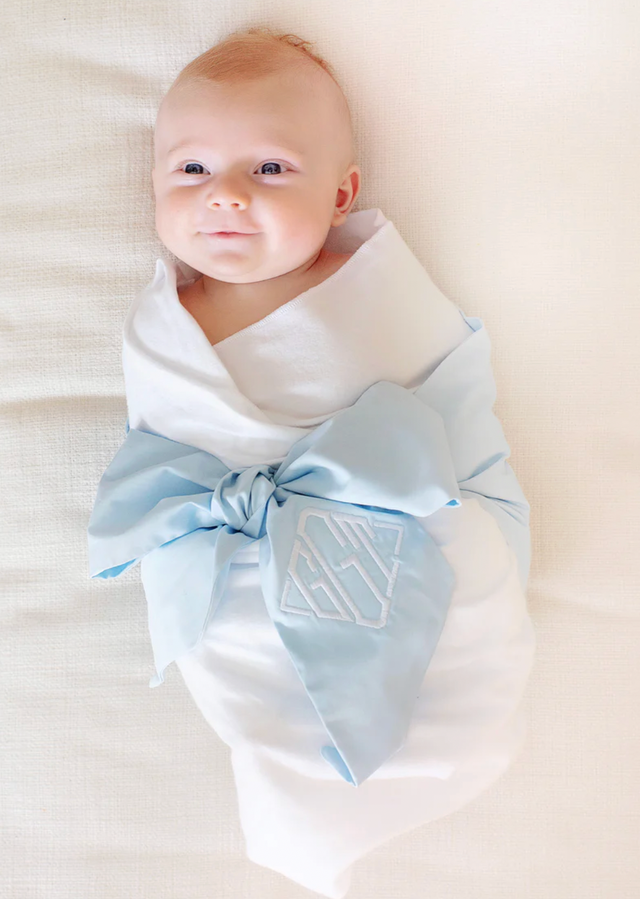 Bow Swaddle - Buckhead Blue