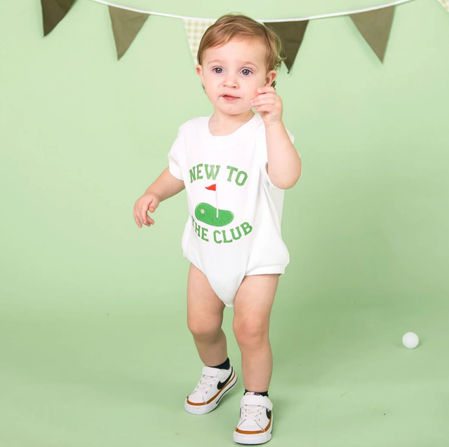 New To The Club Patch Short Sleeve Romper