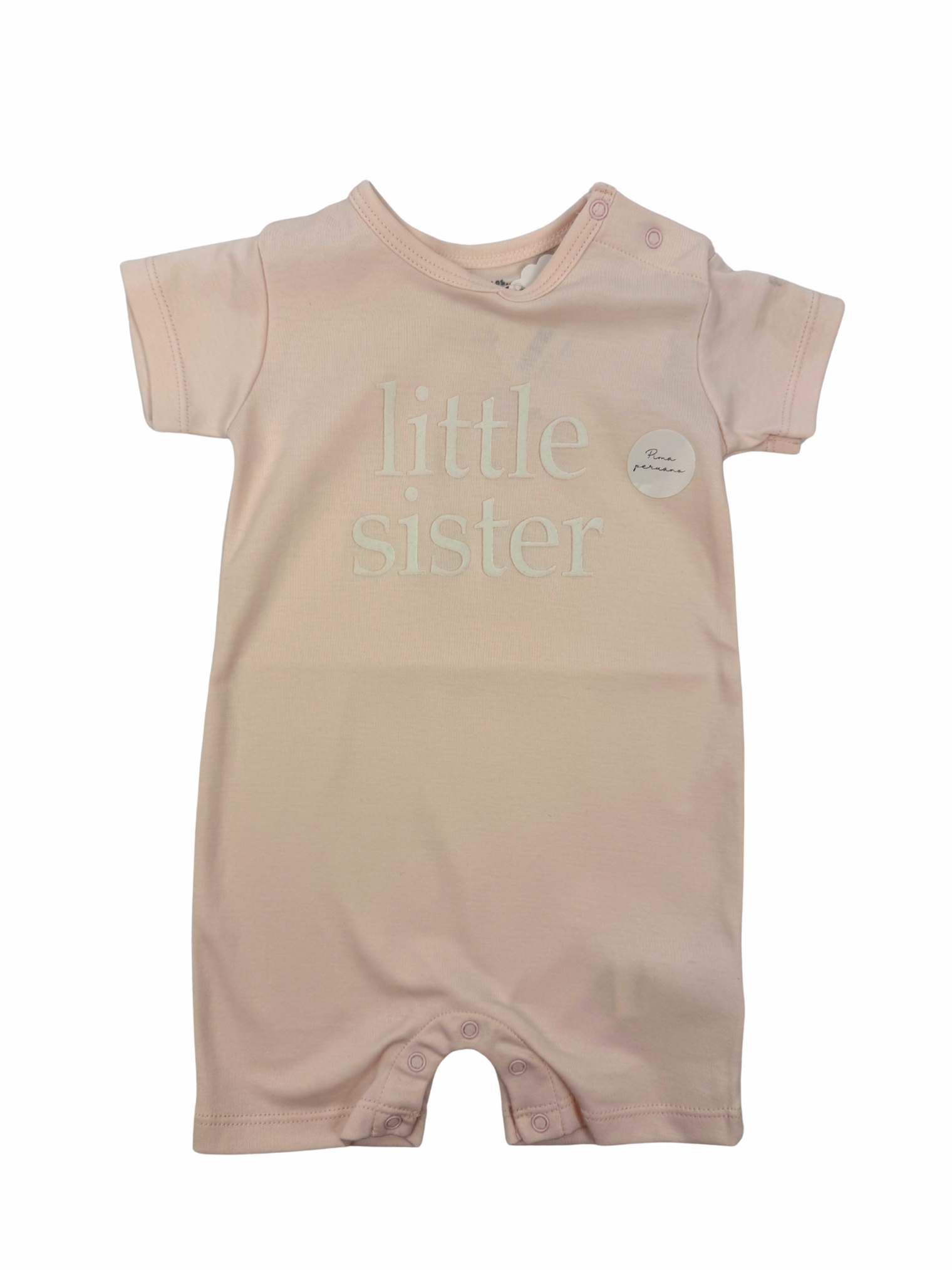 Little Sister Pima Romper - Pink