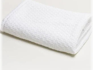 Stonewashed Basket Weave With Binding White