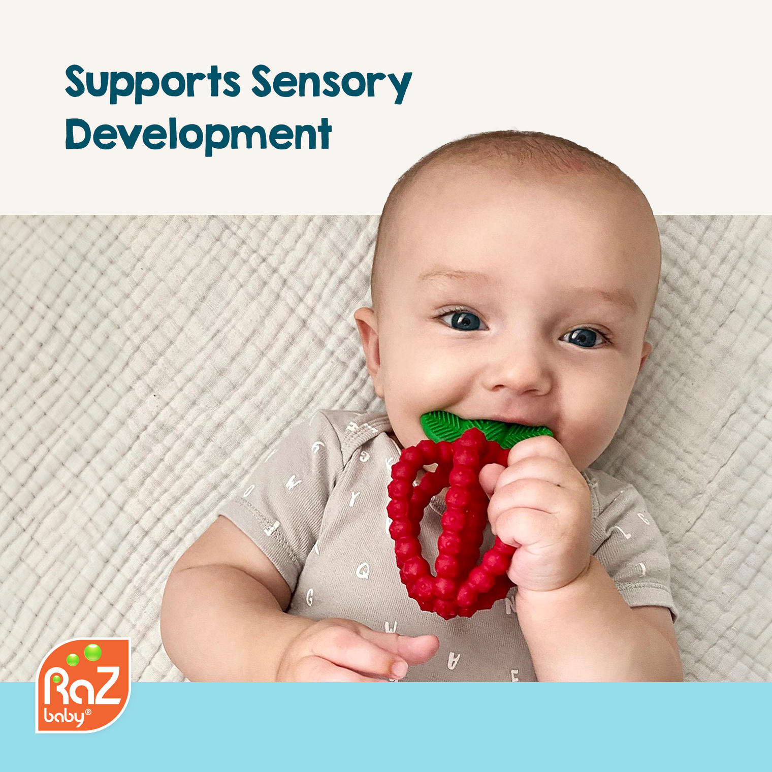 RaZberry Bites Teething Toy - Blue