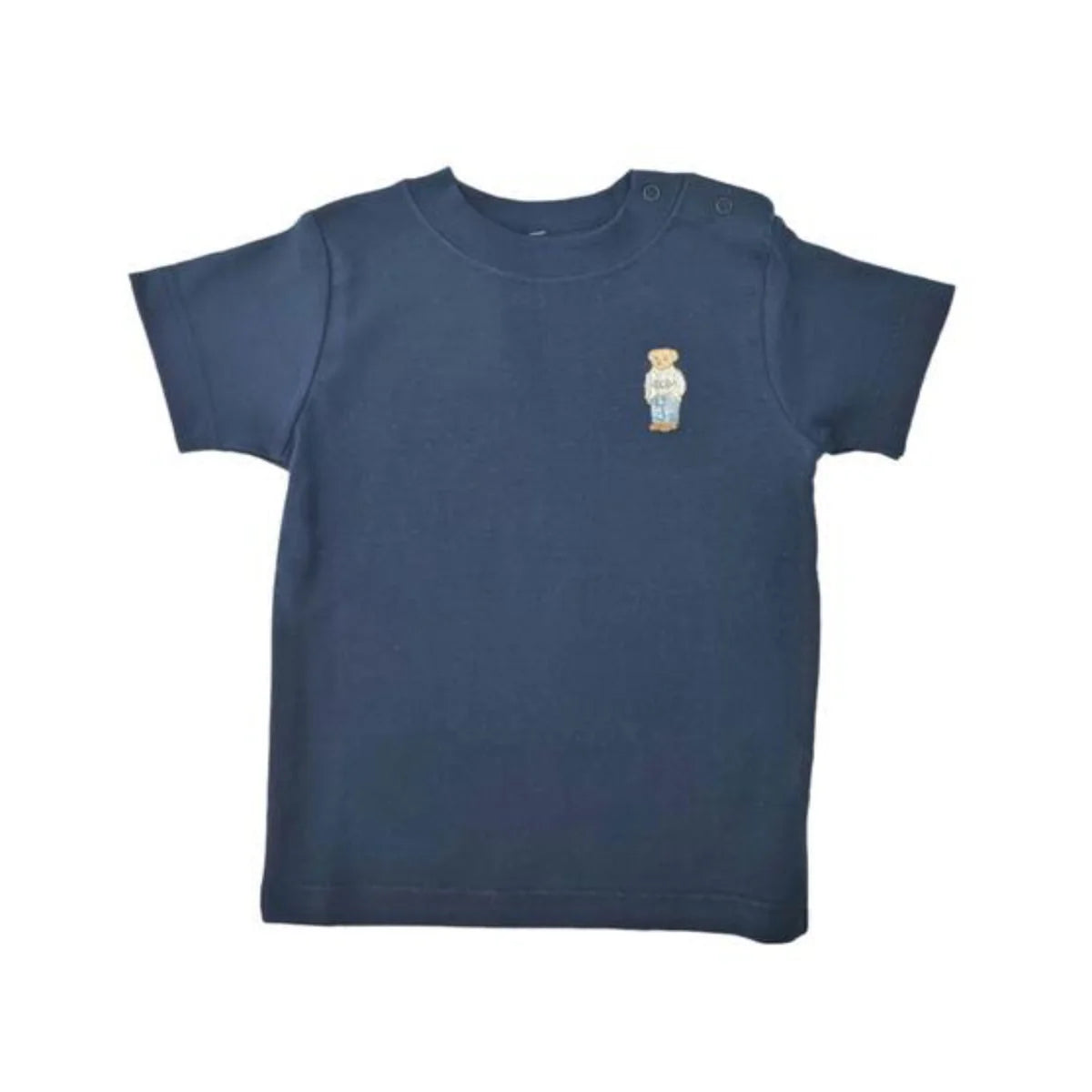 Short Sleeve Embroidered Bear T-Shirt