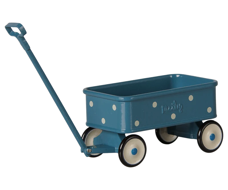 Maileg Wagon Mouse Blue