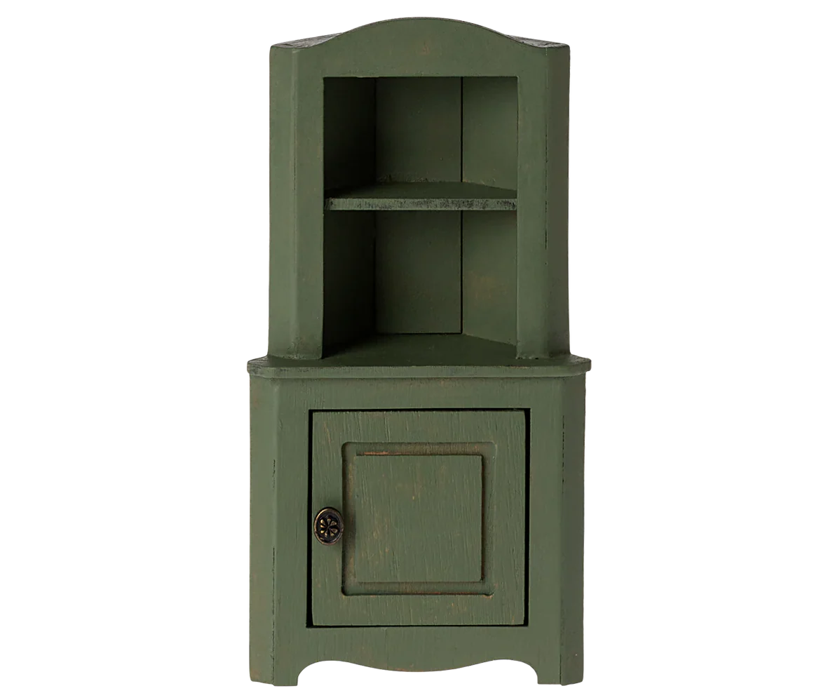 Miniature Corner Cabinet - Dark Green