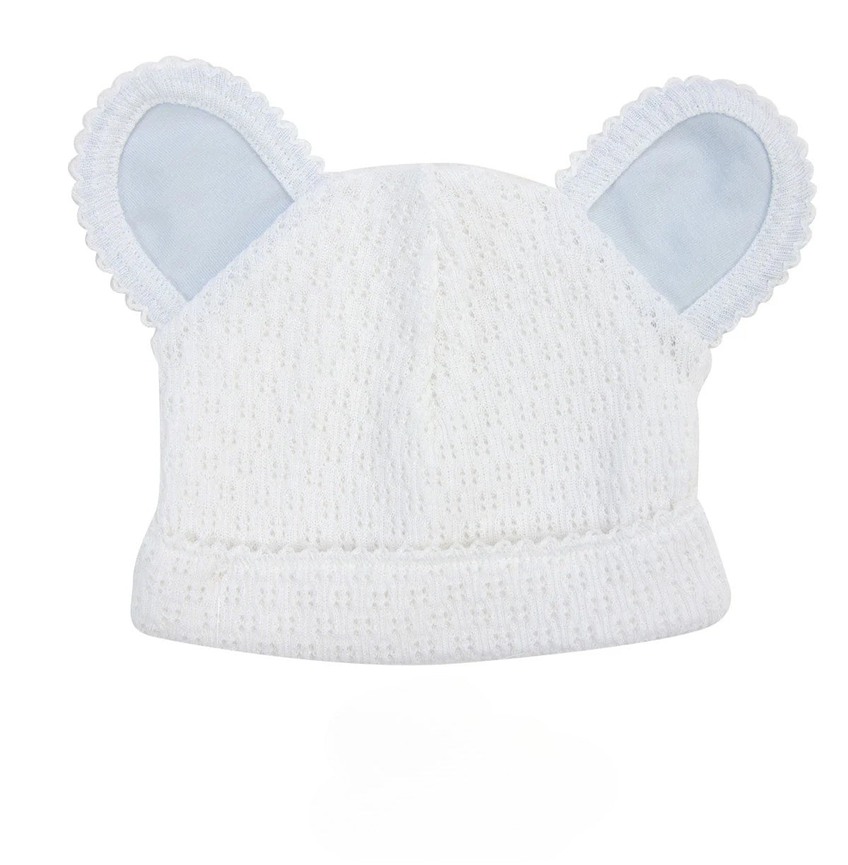 White Bear Beanie with Cotton Trim Option - Paty