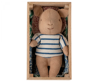Maileg Pig In A Box - Boy- Blue