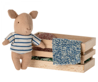 Maileg Pig In A Box - Boy- Blue
