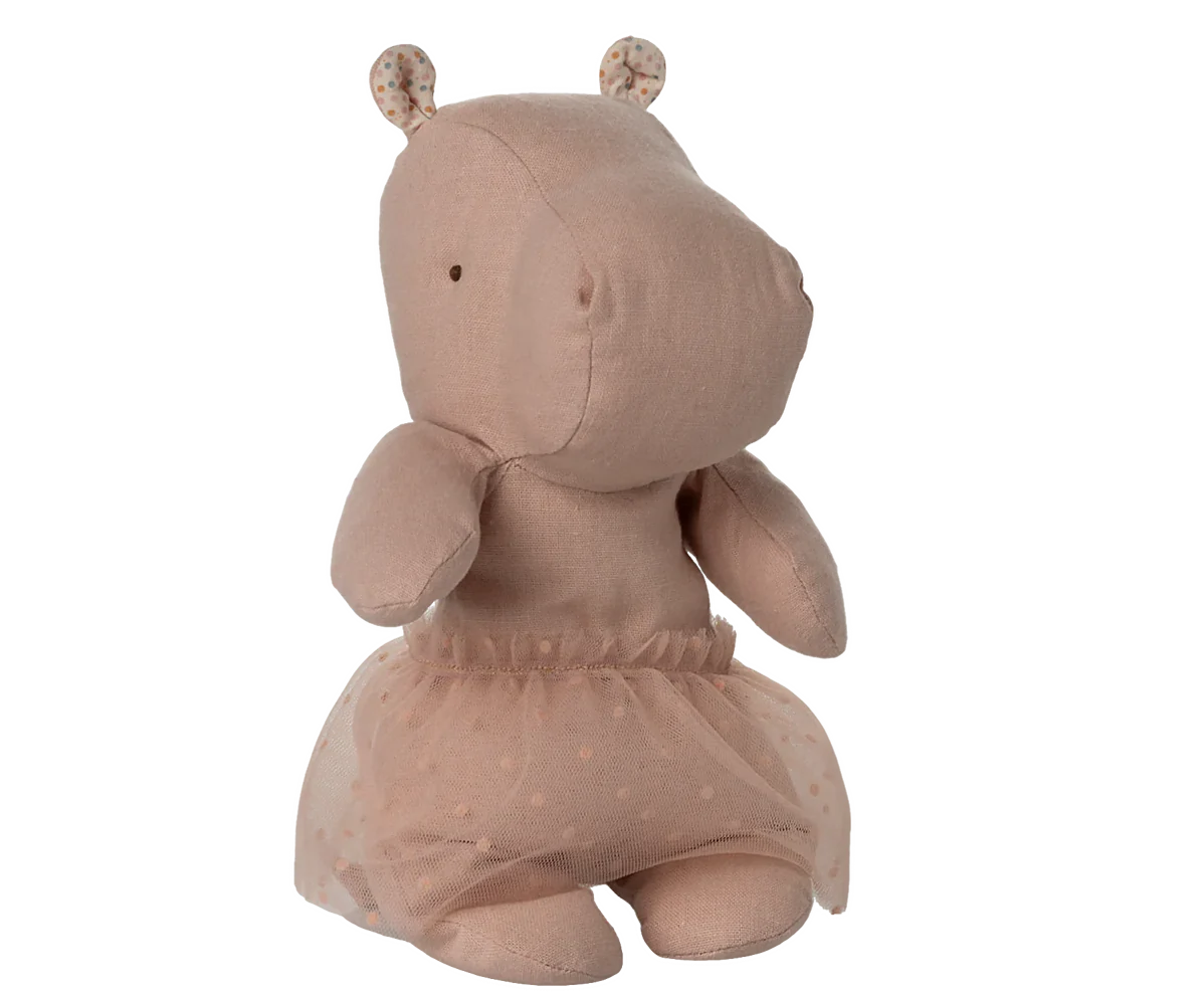 Safari Friends Small Soft Rose Hippo w/ Skirt