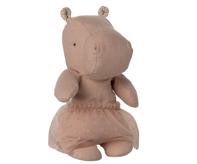 Safari Friends Small Soft Rose Hippo w/ Skirt