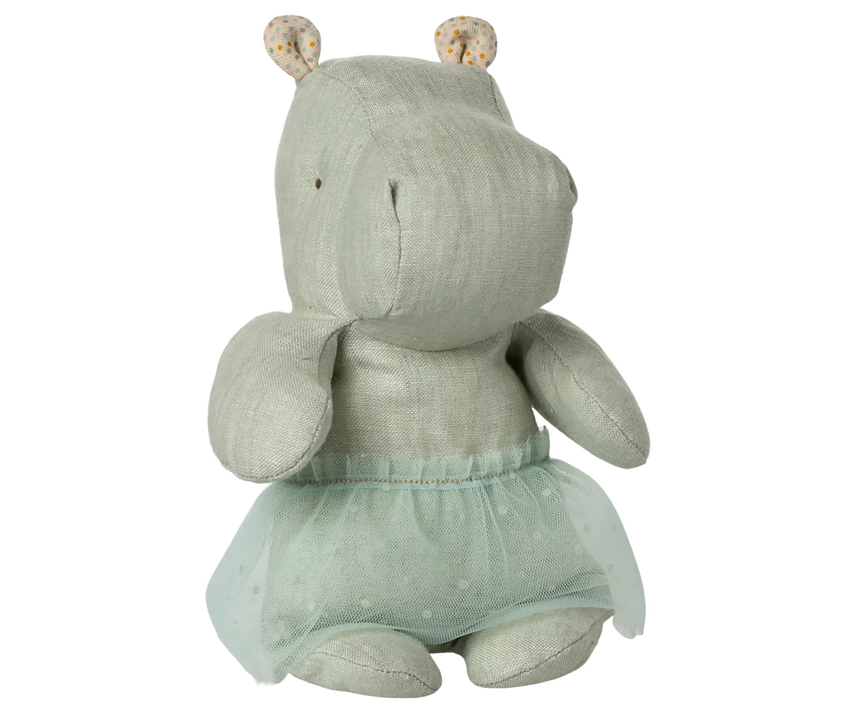 Safari Friends Small Mint Hippo w/ Skirt
