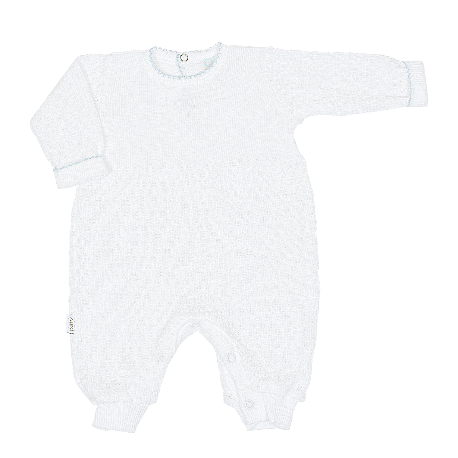 Knit Romper with Pink Trim - Paty
