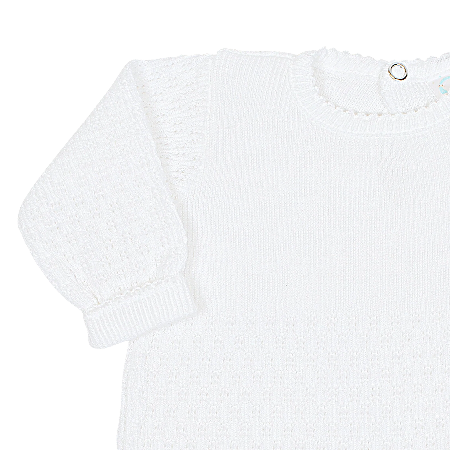 White Knit Romper - Paty