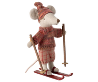 Winter Mouse With Ski Set,Big Sister-Rose
