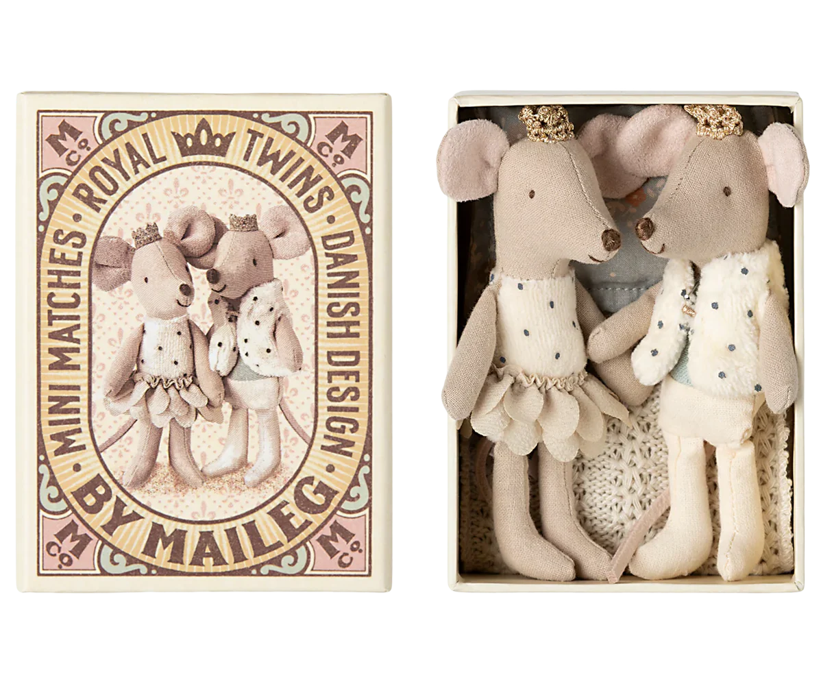 Royal Twin Mice - Little Sister & Brother in Matchbox