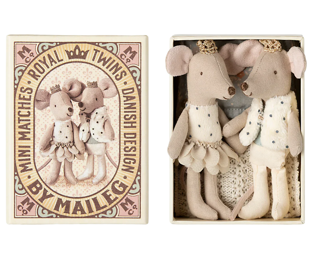 Royal Twin Mice - Little Sister & Brother in Matchbox