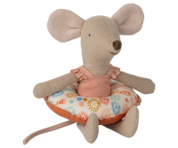 Maileg Beach Mouse With Float, Little Sister - Flower