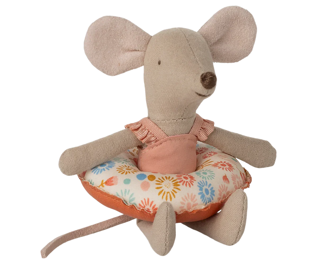 Maileg Beach Mouse With Float, Little Sister - Flower