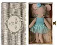 Maileg Dance Mouse In A Daybed, Little Sister In Mint