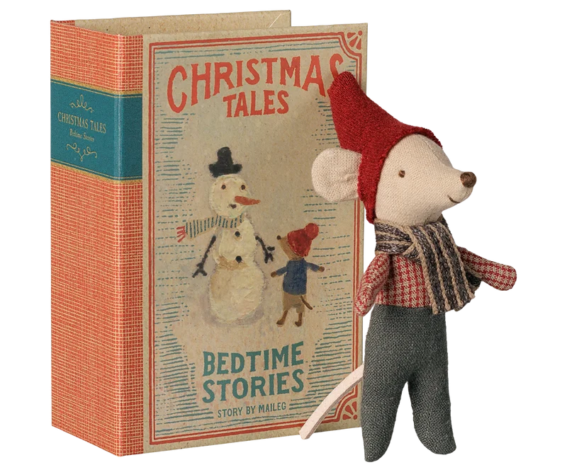 Maileg Christmas Mouse, Baby In Book