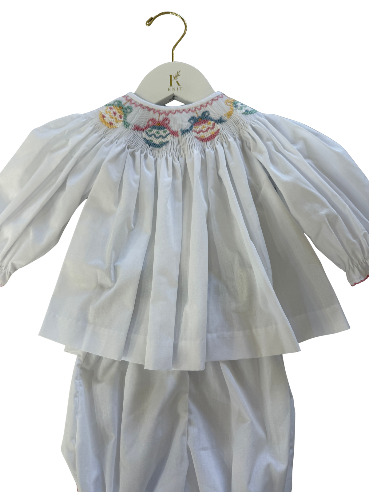 Emma Ornament Bishop Style Long Sleeve Bloomer Set