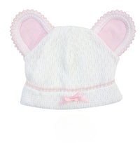 White Bear Beanie with Cotton Trim Option - Paty