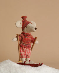 Winter Mouse With Ski Set,Big Sister-Rose