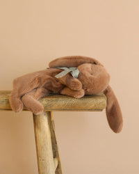 Small Sleeping Bunny Plush - Soft Brown