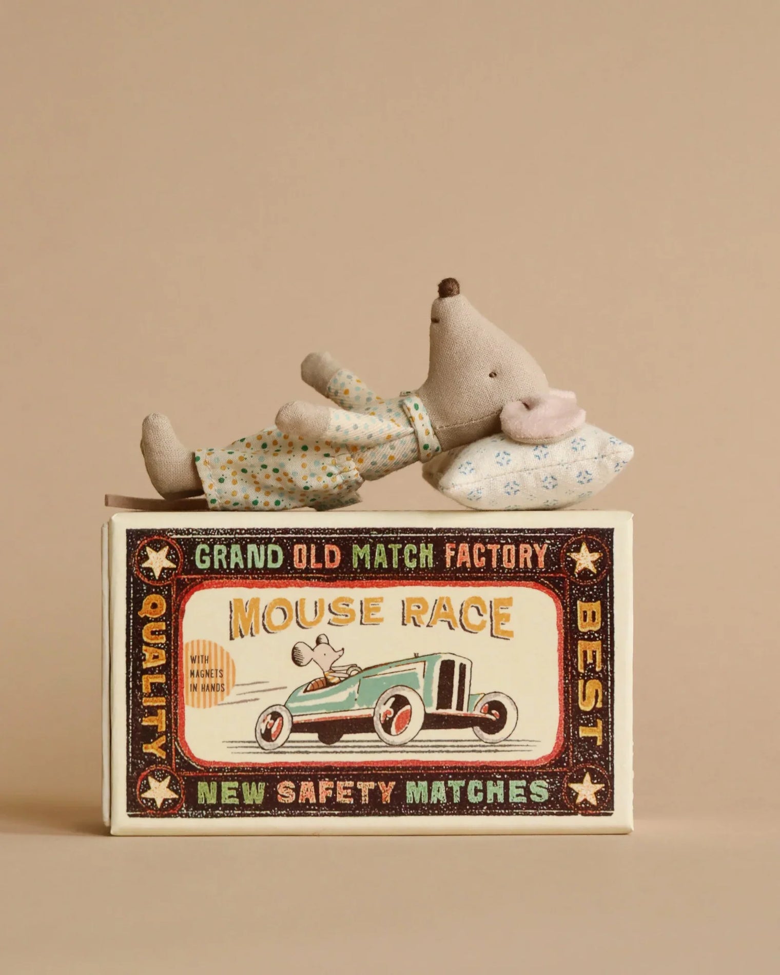 Maileg Little Brother Mouse with Extra Outfit & Suitcase
