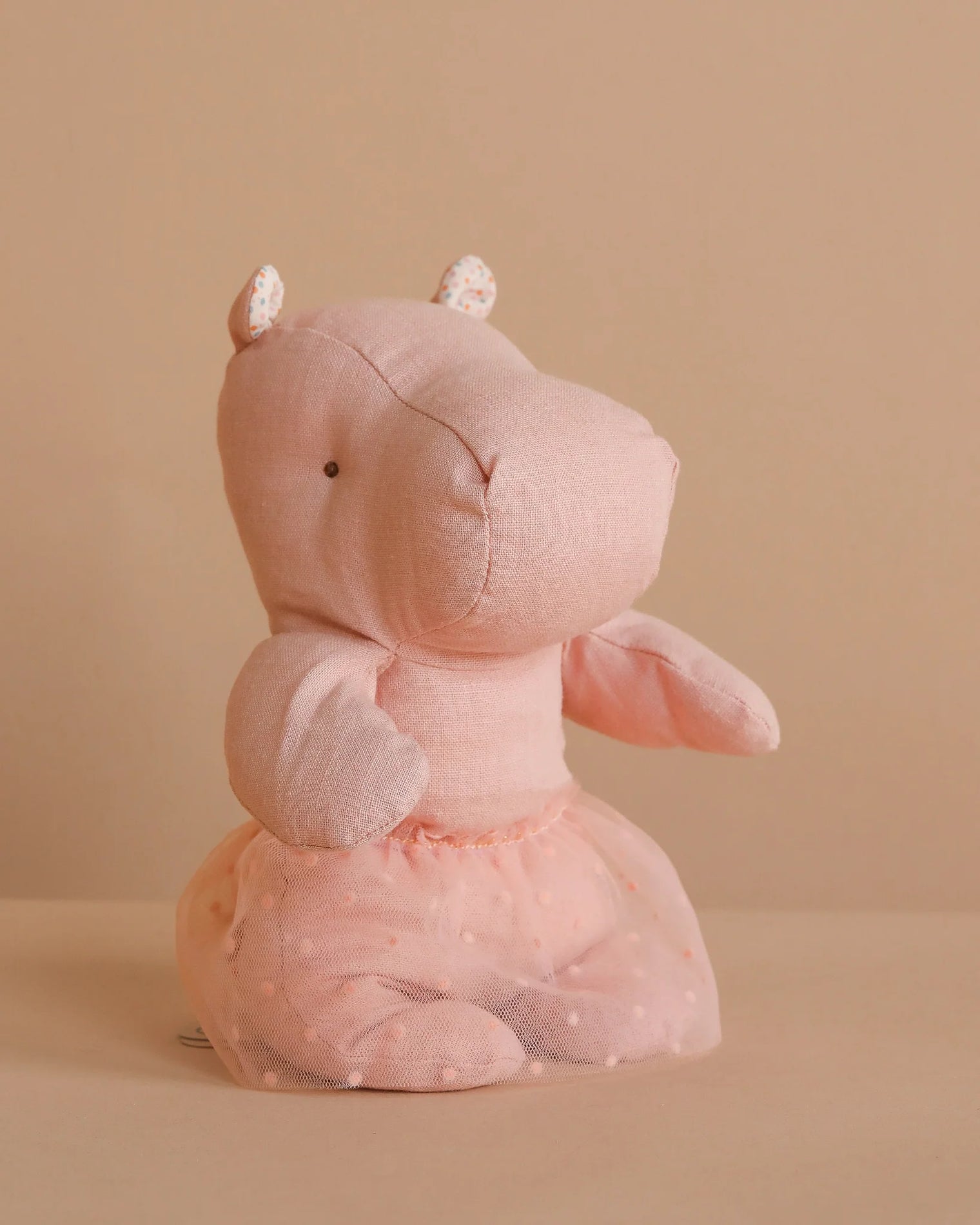 Safari Friends Small Soft Rose Hippo w/ Skirt