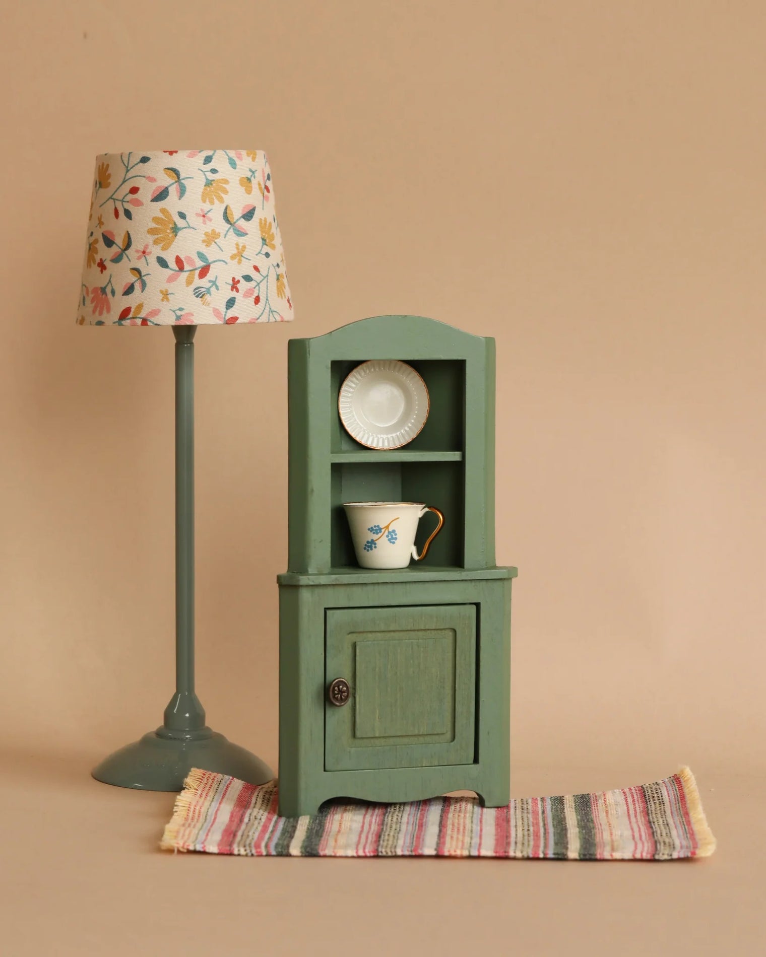 Miniature Corner Cabinet - Dark Green