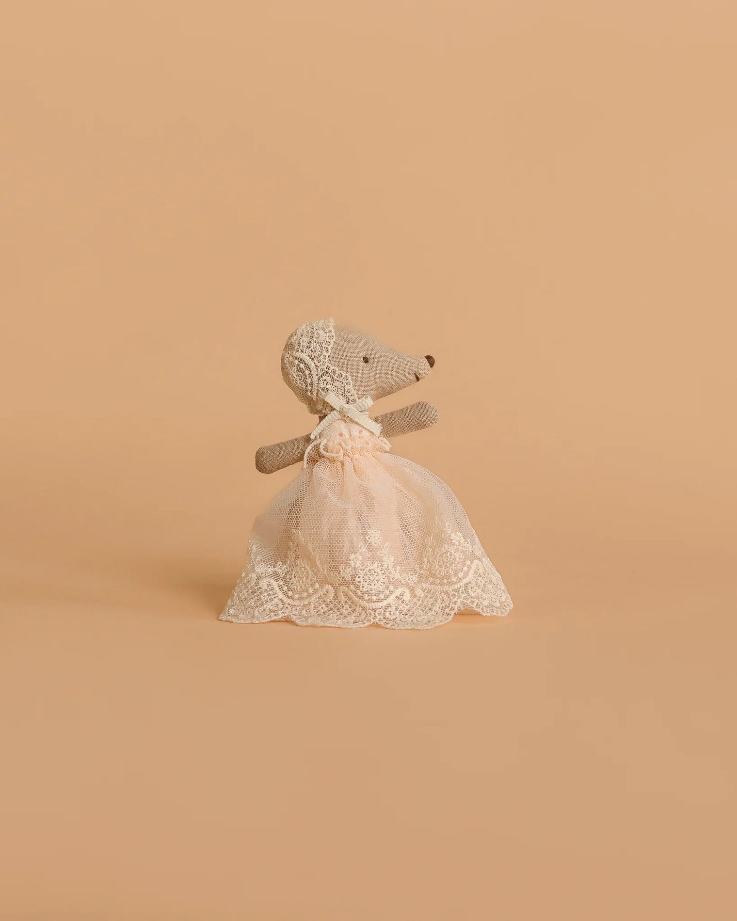 Maileg Baby Mouse In Gown- Powder