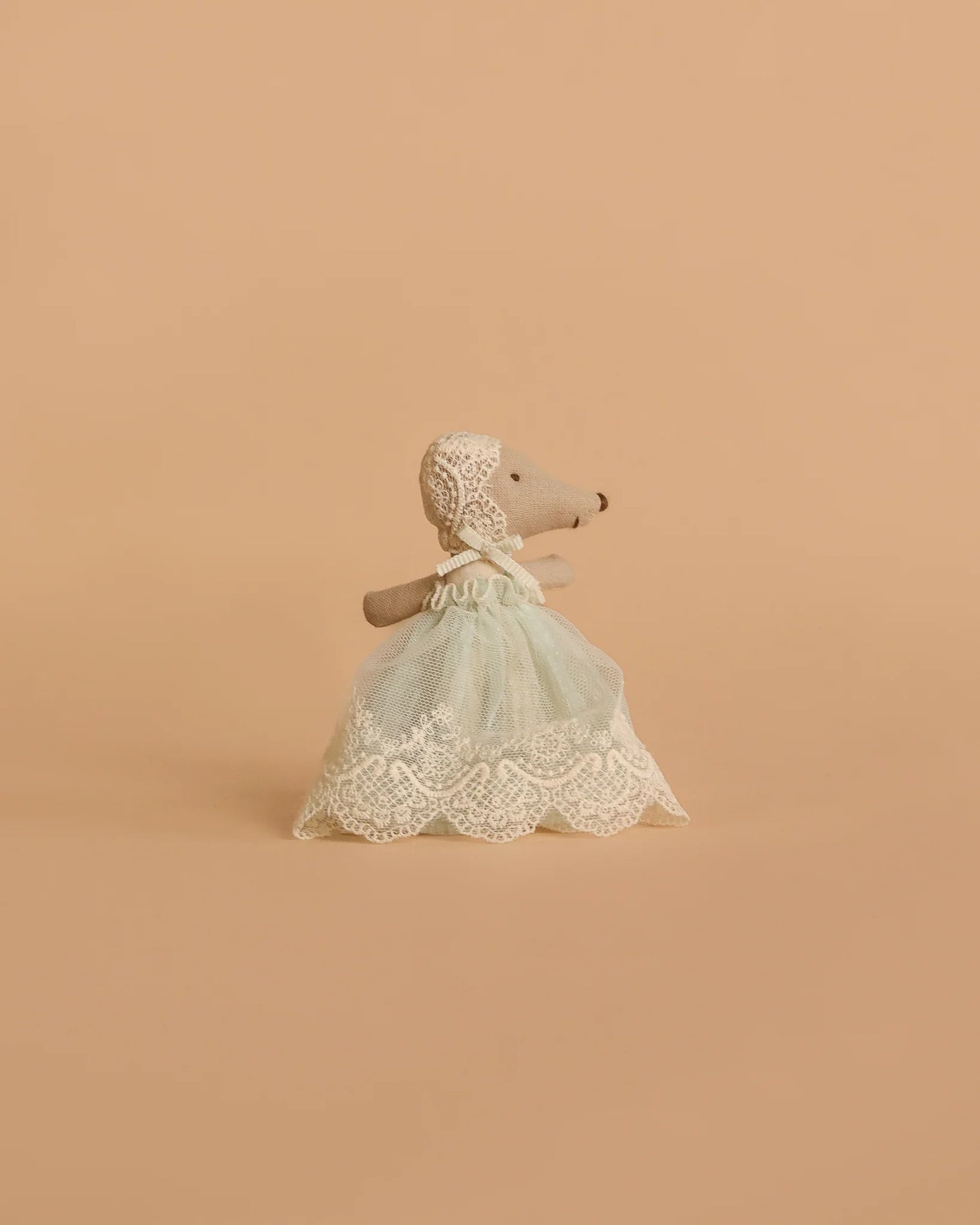 Maileg Baby Mouse In Gown-Mint