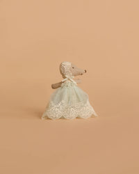 Maileg Baby Mouse In Gown-Mint