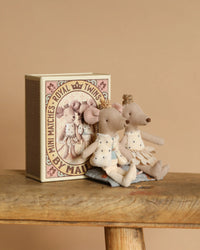 Royal Twin Mice - Little Sister & Brother in Matchbox