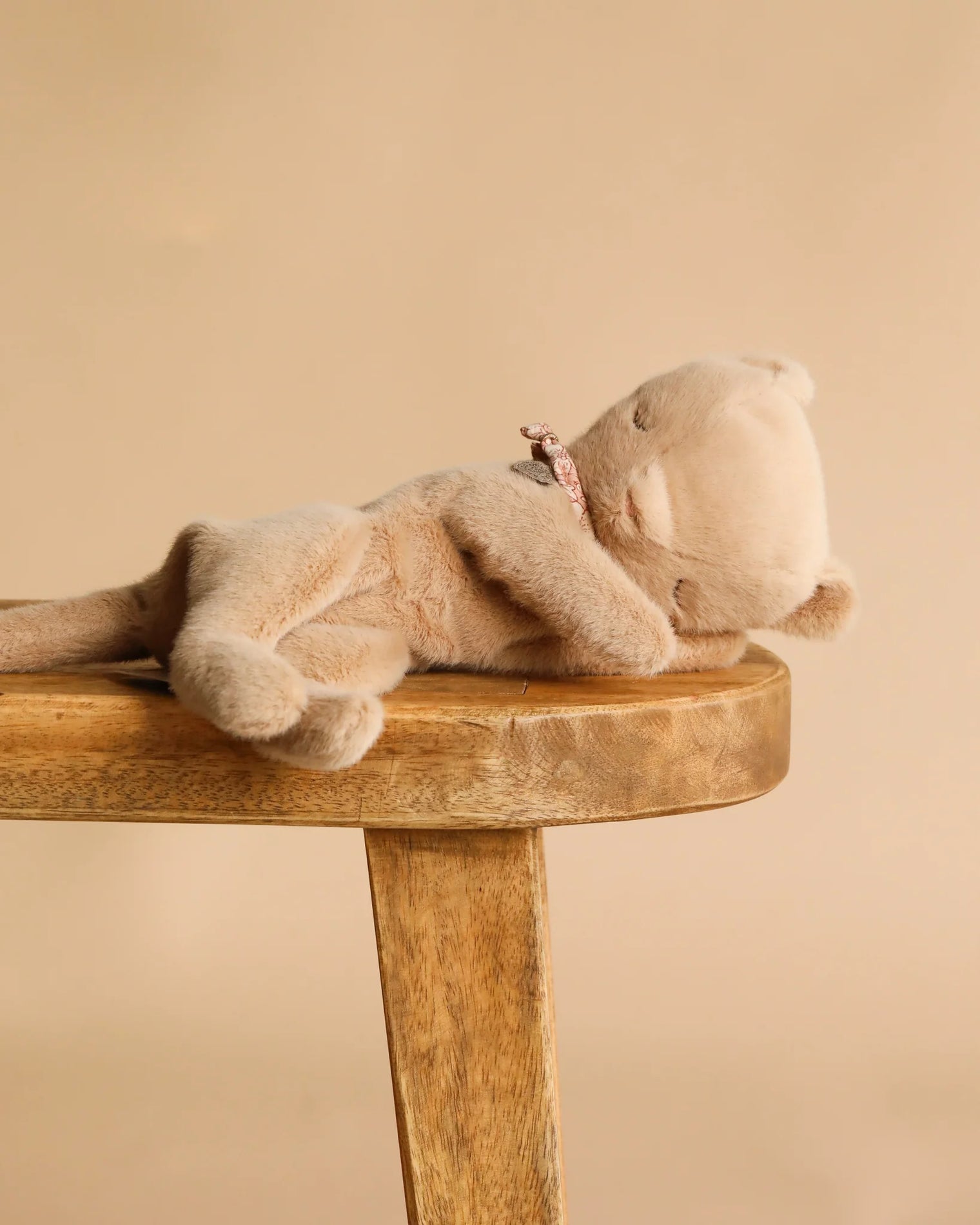 Small Sleeping Kitten - Cream Peach