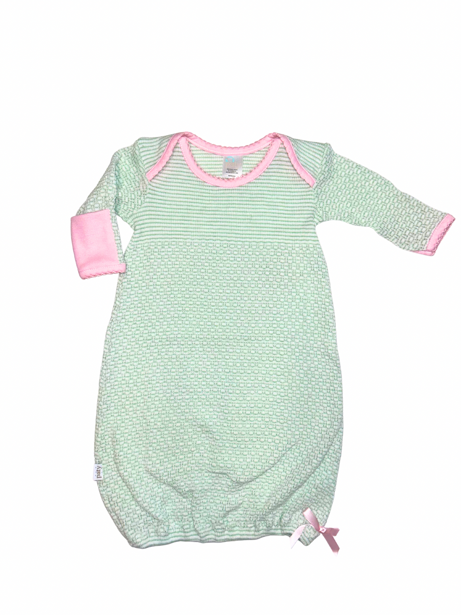 Knit Overlap Shoulder Gown in Green - Paty