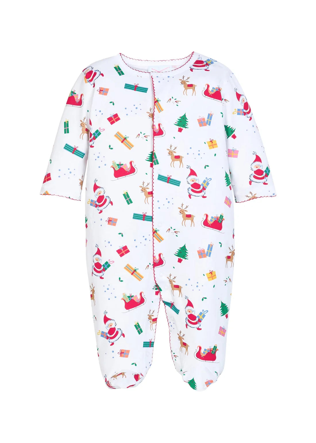 Printed Footie Vintage Christmas