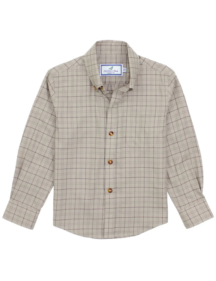 Boys woodland sport shirt wheat field