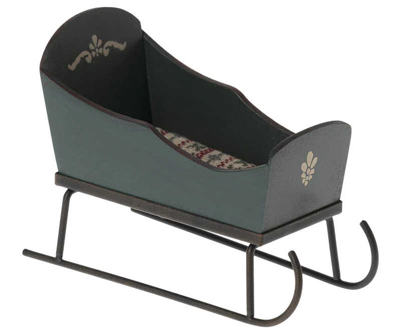 Maileg Mini Sleigh Green