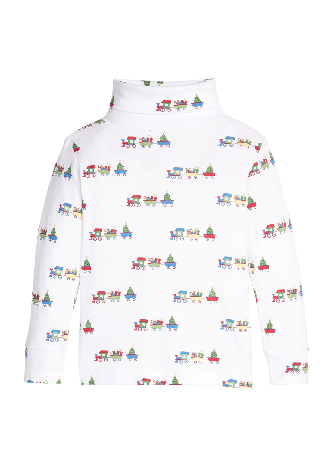 Printed Turtleneck  Holiday  Train