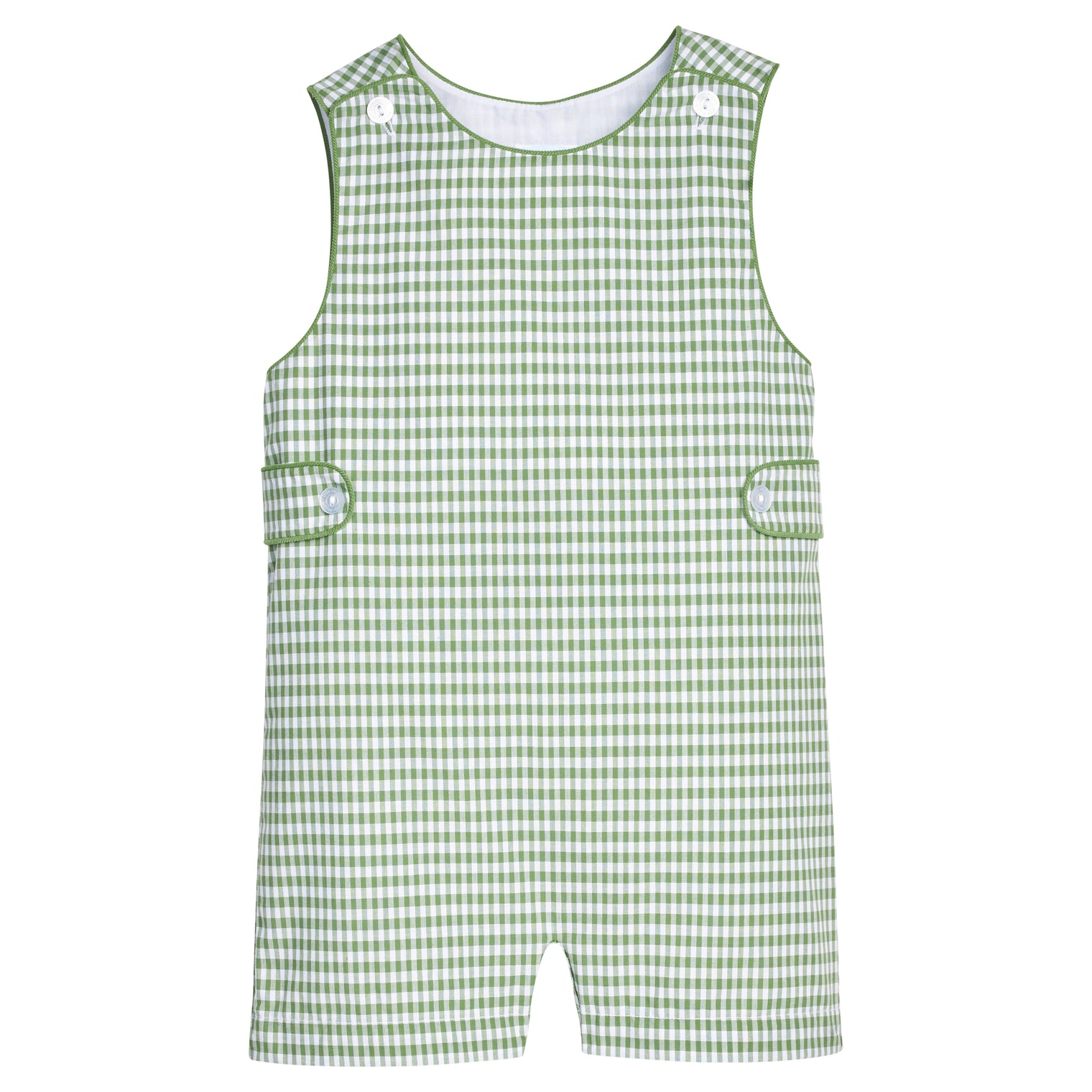 Button Tab John John - Watercress Gingham