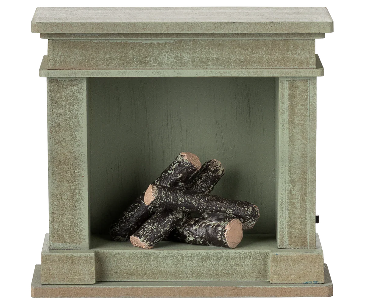 Fireplace, Miniature - Dusty Green