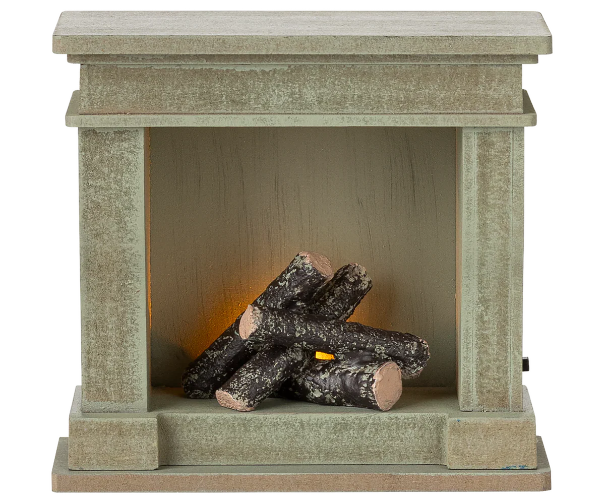 Fireplace, Miniature - Dusty Green