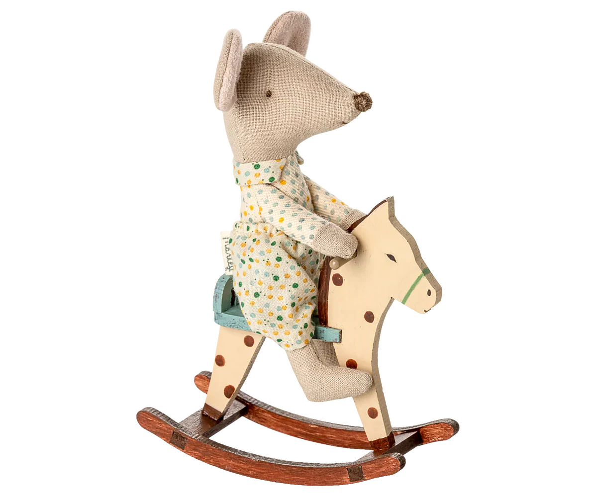Maileg Rocking Horse Mouse- Spotted